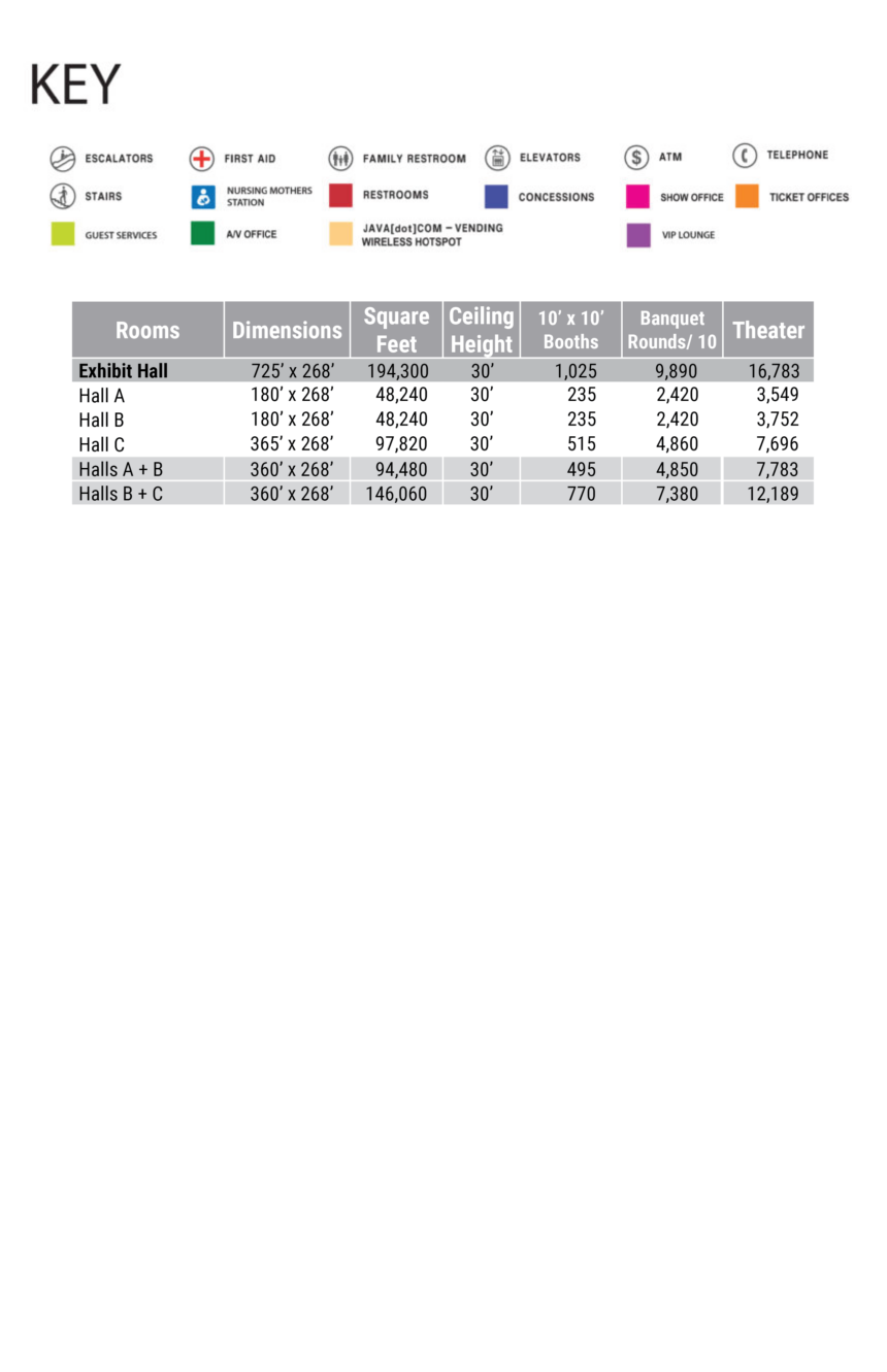 Floor Plans and Specifications CHI Arena & Convention Center